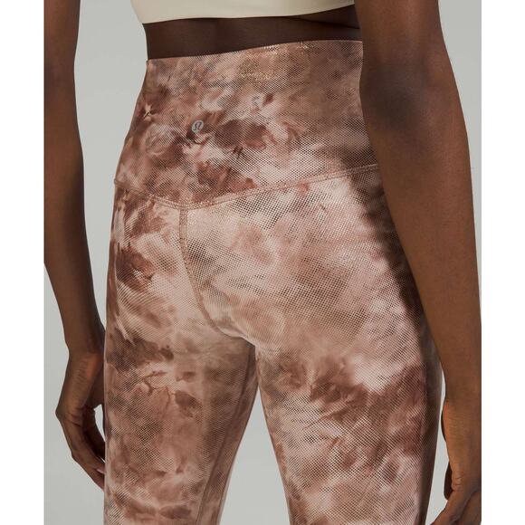 LULULEMON Align High-Rise Pant 25" Shine Size 4 Diamond Dye Misty Shell Foil - Picture 4 of 8